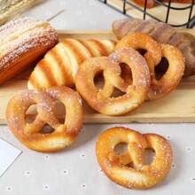 1 Pc PU Artificial Bread Simulation Food Model Fake Doughnut Home Decor Cake Shop Bakery Window Display Photography Props Table Decor