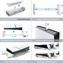 Multifunktionaler Lade- und Kühlständer für Slim/Pro, kompatibel mit Konsole, Disc & Digital Versionen sowie Elite Controller