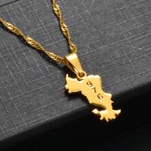 1pc 2.5cm Mayotte Pendant Necklaces For Women Girls Mamoudzou Mahore Jewelry