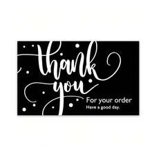 [100 Packs Decorative Greeting Cards] 100pcs Thank You Cards, Gift Packaging Greeting Cards, Creative Message Cards, Back To School, School Supplies - Multicolor - View 13