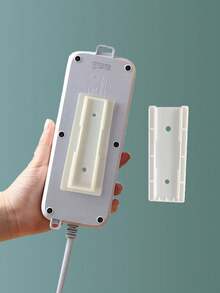 Detachable, No Drilling, Fixed Power Strip, Plug-In Fan, Adhesive Style Buckle