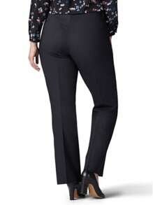 Abbigliamento da donna taglie forti per primavera/estate, pantaloni di tuta in tinta unita versatili, pantaloni skinny con tasche laterali, pantaloni casual eleganti a gamba dritta, adatti per l'ufficio casual business