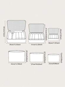 6-Piece Travel Organizer Set: Waterproof Makeup Bag, Large Capacity Organizer Pouches, Multi-Function Sanitary Pad Bag, Minimalist Foldable Tote With Separate Compartments, Shoe Bags For Classification And Organization Graduation - Hot Pink - View 6