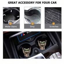 Lot de 2 dessous de verre pour voiture, élégants et durables, antidérapants et à séchage rapide
