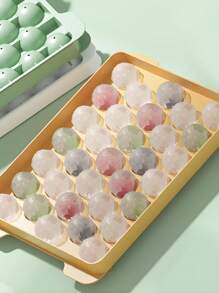 1 pieza Molde redondo de 33 rejillas para hacer bolas de hielo con tapa, herramienta para hacer hielo en esferas, fabricante de bolas de hielo con gran capacidad, opciones de múltiples colores, material de PP de fácil llenado y desmoldado, ideal para whisky, cócteles y bebidas frías, diseño ahorra espacio, perfecto para barras y fiestas en el hogar, se recomienda lavar a mano