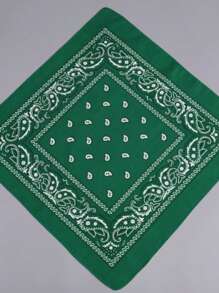 1 szt. Klasyczny retro styl uliczny z nadrukiem orzechów nerkowca Paisley kwadratowy szalik bandana, uniwersalny jako apaszka, opaska na głowę, opaska na nadgarstek, chusta na głowę, opaska na czoło, kieszonkowy kwadrat