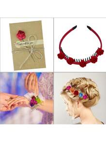 3 lots de roses miniatures artificielles en papier de couleurs mélangées, fleurs artisanales petites pour artisanat, fleurs miniatures pour bouquet de mariage. Fleurs en papier miniatures avec tiges pour artisanat DIY, scrapbooking et embellissement