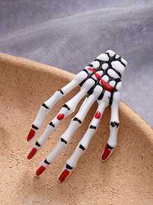 2pcs Skull Hand Hair Accessories, Gothic Style Dark Hair Clips, Niche Personalized Ghost Claw Hair Clips, Broken Hair Clips, Skull Hair Clips, Rose Hair Accessories, Personalized Hair Accessories Back To School