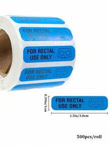 500 peças/rolo "SOMENTE PARA USO RETAL" Adesivos de etiqueta à prova d'água, decalques engraçados removíveis em PVC azul e laranja