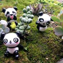 8Pcs/Set Cartoon Panda Creative Wild Garden Micro Landscape Decoration Accessories Cute Doll(Random Style)Eight Different Styles Will Be Dispatched Randomly - 8pcs - View 4