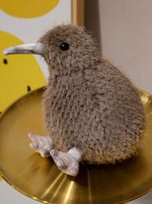 Weiches Kiwi Plüschtier - lebensechte Kiwi Stoffpuppe - weich, flauschig, süße Tierfigur, erhältlich in Kaffee/Grau/Weiß - perfektes Geschenk für Jugendliche und Erwachsene (20cm/7.8inch)