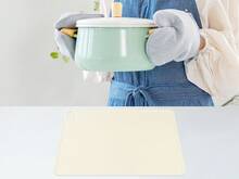 Placemat Set Of 6 Silicone Placemats For Kitchen Dining Table Decor, Washable Table Placemats Wipeable Table Mat - Beige - View 5