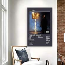 Framed J.Cole (The Off-Season) Music Album  Canvas Art   Decoration For Home Bedroom Living Room   Decor For Home Bedroom Living Room Bedroom Home Office & Study Room Gift - Framed - View 3
