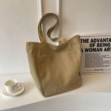 1pc Fashion Striped Canvas Beach Tote Bag For Women, 5.28-7.93gal Capacity, Waterproof Zipper Closure, Lightweight, Oil & Water Resistant, Easy To Clean, All-Weather Fabric, Versatile For Travel & Daily Use