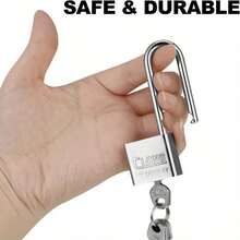 Clong 重型长钩挂锁 - 电镀防水防锈，适用于仓库、健身房储物柜、围栏和车库防盗安全锁