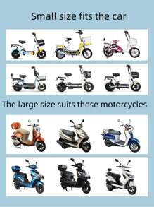 1 pieza Cubierta de lluvia/polvo para motocicleta, Cubierta universal impermeable para scooter y bicicleta, Cubierta antipolvo de PEVA para bicicleta eléctrica