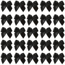 50/100pcs Mini Satin Bow, Assorted Colors - Polyester Handmade No Feather Bows, DIY Crafts, Garment Accessories, And Elegant Gift Wrapping Decorations