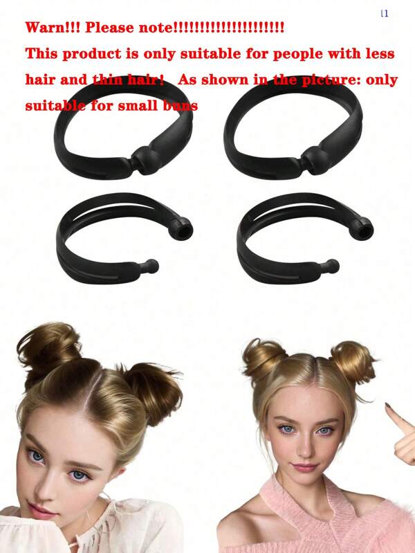 2 pièces/set Accessoire pour faire un chignon pour femme. Outil pratique pour créer de jolis chignons. Convient pour le style de double chignon.