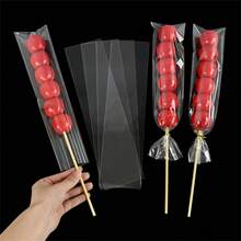 50个透明冰糖袋棒棒糖包装袋婚礼派对生日派对礼品包装用品返校情人节 - 無色 - 查看 6