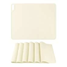 Placemat Set Of 6 Silicone Placemats For Kitchen Dining Table Decor, Washable Table Placemats Wipeable Table Mat - Beige - View 1