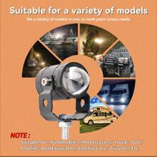 CyberDyer 2 szt. Dwukolorowy reflektor LED do motocykla, 20 W wodoodporny reflektor motocyklowy, żółto-biały dwukolorowy reflektor z wiązką światła Hi/Lo do motocykla, samochodu ciężarowego, ATV, terenowego SUV-a, uniwersalnej lampy roboczej - zestaw akcesoriów motocyklowych (sparowany, bez baterii)