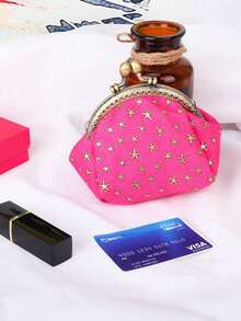 1pc Ramadan Clutch Wallet, Women Fashion Creative Wallet With Clasp - Hot Pink - View 1
