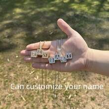 Exclusive Customized Hip-Hop Style Small Square Necklace, Fried Street Fashion, Suitable For Men And Women - Gold - View 6