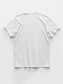 Men Summer Short Sleeve Casual T-Shirt With Round Neck Muscle Workout T Shirt Boyfriend Style Casual Wear For Spring/Fall Outdoor Sporty Clothes Gym Bodybuilding Top - White - View 3