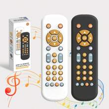 1 Pc Baby Remote Control Toys Are Suitable For Babies Over 6 Months Old, With Music, TV Remote Control Toys, And Children's Remote Control Toys. Children's Realistic Game Remote Control, Realistic Lighting And Sound - In English, French, And Spanish, Suitable For Baby Play - Does Not Contain Bisphenol A (Four Styles For You To Choose From)