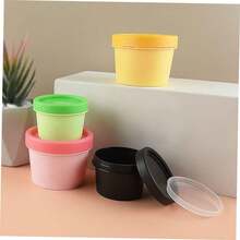 直桶面膜罐面霜大容量身体霜盒塑料瓶高颜值彩色包装瓶黑粉色白黄色绿色 - 彩色 - 查看 9