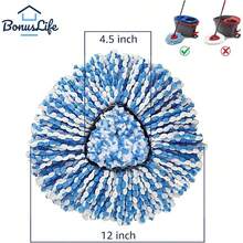 BonusLife 3-Pack Mop O-Ceda RinseClean Spin Mop Refill 2-System Only Easy Cleaning Microfiber - 2 - 查看 3