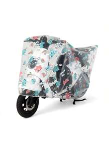 1 pieza Cubierta de lluvia/polvo para motocicleta, Cubierta universal impermeable para scooter y bicicleta, Cubierta antipolvo de PEVA para bicicleta eléctrica