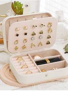 Multi-Color Minimalist Portable Jewelry Box, Travel Bracelet Earrings Necklace Organizer