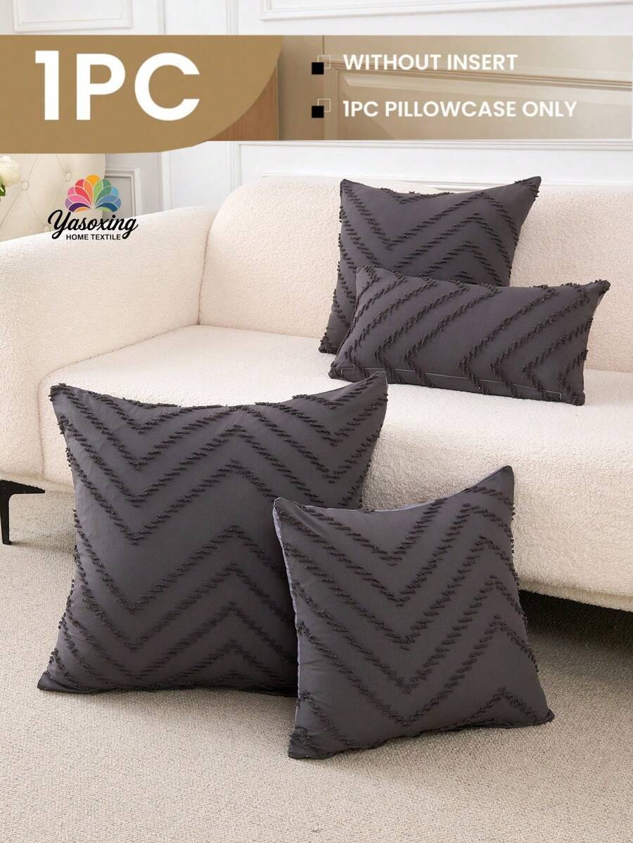 Capa de almofada decorativa tufada de 1 peça sem enchimento, capa de almofada moderna para casa, para sofá, decoração de sala de estar, roupa de cama, capas de almofada para sofá [sem enchimento de travesseiro], adequada para uso diário, design minimalista de alta qualidade, sala de estar, quarto, carro pequeno