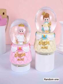 1pc ABS Mini Crystal Ball Lamp, Resin Tabletop Decor, Creative Gift, Room Decoration, No Battery Included