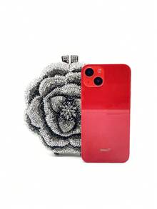 迷你优雅手拿包，饰以水晶花朵珠宝设计，适合正式晚宴、派对和盛大庆典；奢华金属水晶手工手拿包，女士专属；全水晶晚宴手拿包，新颖闪耀，适合新娘；送给她的最佳礼物