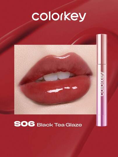 COLORKEY 镜面精华唇膏，唇彩，唇部护理和唇部彩妆二合一，水润质地，令双唇更柔滑饱满，保湿唇彩，高光泽，不粘腻，滋润双唇，令双唇更柔滑饱满，适合女性日常使用，圣诞节，圣诞礼物，彩妆
