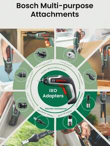 bosch 博世 IXO 7 无线电动螺丝刀套装，多功能电动工具，带磁性钻头，快速螺丝更换，LED 灯 - 彩色 - 查看 3