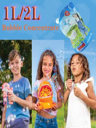 Bagged Bubble Machine Universal Bubble Concentrate, Can Be Mixed With 1L/2L Bubble Supplement Liquid, Colorful Bubble Concentrate, Suitable For Various Bubble Machines On The Market