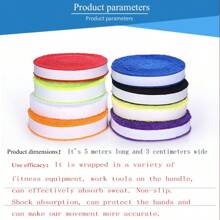1pc High Quality Large Roll Badminton Racket Grip Tape, Shock Absorbing, Non-Slip, Sweat Absorbent, Also Suitable For Tennis, Squash, Pickleball, Table Tennis, Baseball, Field Hockey Rackets And Sports/Work Tools Handles, Vivid Colors, Affordable And Practical, Ideal For Gifts