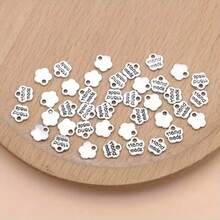 10pcs/20pcs/30pcs Antique Silver Carved Petals Alloy Pendant Jewelry Suitable For Handmade DIY Jewelry Necklaces, Earrings, Bracelets, Accessories, Handicrafts, Accessories Pendant Supplies - Antique Silver - View 4
