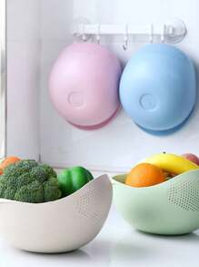 1 Stück Mehrzweck-Plastikschüssel zum Reis waschen, Reiswaschmaschine, Gemüsewaschkorb, Gemüse- und Obstsieb - geeignet für gesunde Mahlzeitenzubereitung und effiziente Küchennutzung, praktisches Küchenutensil