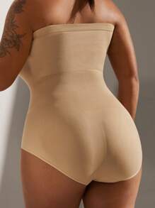 1pc Plus Size Women Black Seamless Bodysuit Body Shaper With Waist Cincher Tummy Control And Butt Lifter Flat Belly Sheath Slimming Shapewear Waist Trainer Butt Lifter