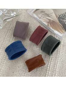 Set da 5 pezzi di elastici per capelli eleganti e carini di colore unito, spessi e antiscivolo, adatti per donne e ragazze, ideali come regalo per feste, viaggi e uso quotidiano. Accessori per capelli in nylon elastico, stile casual Ins, adatti per capelli ricci, autunno, viaggi, accessori per capelli, accessori per donne, accessori per capelli, accessori per feste. - Multicolore - Visualizzare 17