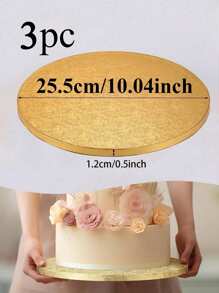 1pc 8/10/12 Inch Round Cake Board, Thick Cardboard, Sturdy Cake Base, Cake Pad, Suitable For Baking DIY Cakes And Pastries, Home Kitchen Baking Accessories, Mother's Day, Easter