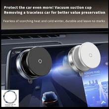 Soporte magnético para teléfono con ventosa de succión manual 2025 nuevo, aplicable para fotografía de escritorio/selfie en el espejo/refrigerador y otras superficies lisas, adecuado para 15/Pro/iPad, de doble uso para conducción en automóvil y oficina, material ABS, se adapta a la rejilla de ventilación del automóvil y la consola central - Multicolor - Ver 12