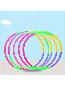 1pc, Sports Hoop, Adjustable And Detachable, Weight And Size Toy Colored Hoop Plastic Ring, Suitable For Outdoor Activities, Gymnastics Classrooms, Schools, Sports And Games Gym Accessories - Multicolor - View 5