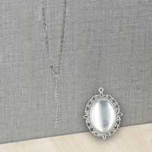 10 件古董吊坠托盘套装婚礼花束照片吊饰银色相框