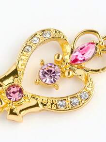1 pieza Collar de Sailor Moon con diseño de anime y dibujos animados, collar exquisito de moda, cadena para clavícula con estilo kawaii, transformación de tarjeta Sakura, collar de niña con corazón ins.