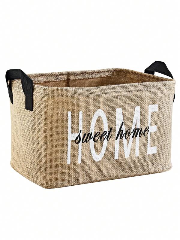 1 pezzo Cestino in iuta per la casa da 30x22x18 n.2, cesto per giocattoli, cesto per il bucato, organizer per il bagno, organizer per lo storage, scatola di storage